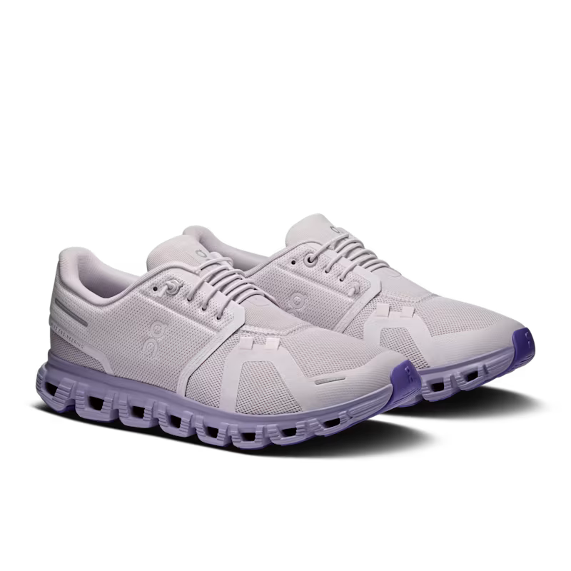 On Women's Cloud 6 Sneaker in Ether/Tyrian
