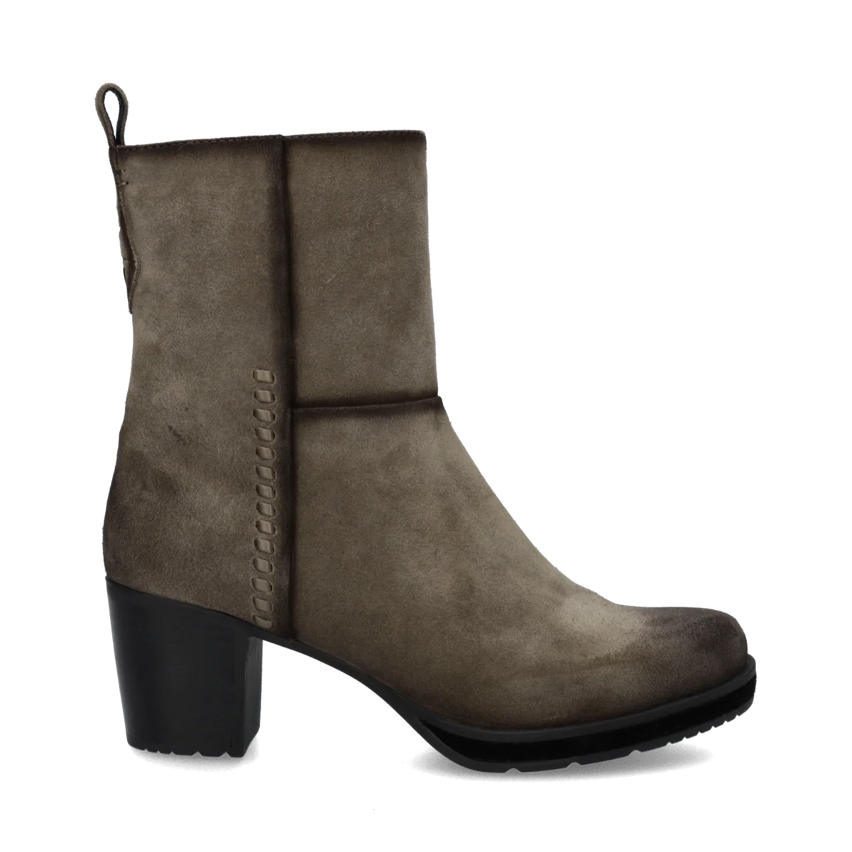 Josef Seibel Women's Gloria 10 Heeled Side Zip Suede Boot in Taupe