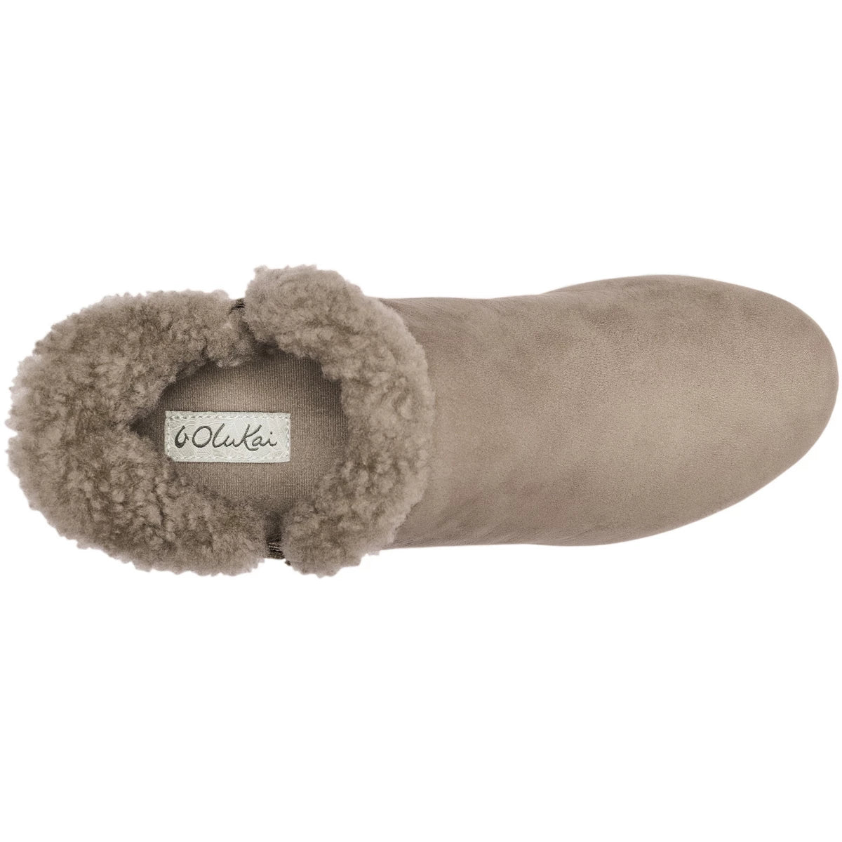 OluKai Women's Kāmau Waterproof Slip On Lined Boot in Taupe Grey