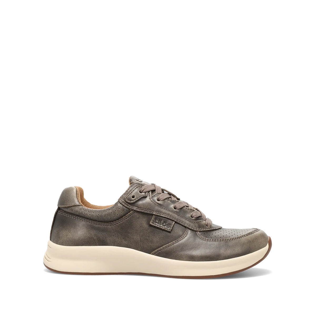 Taos Women's Delta Leather Lace Sneaker in Olive Fatigue