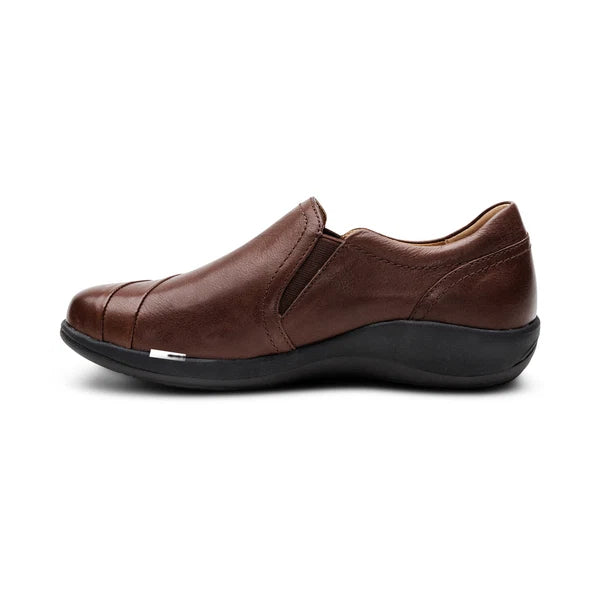 Aetrex Women's Helena Leather Slip On in Brown