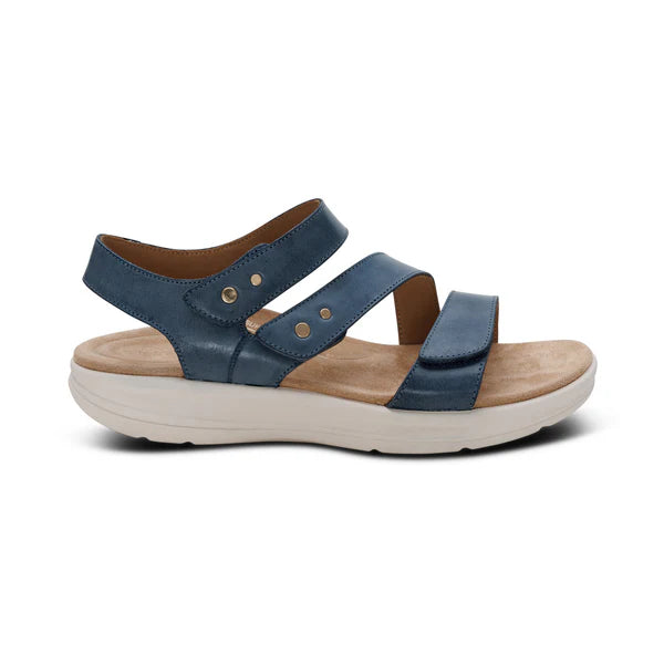 Aetrex Women's Savannah Sandal in Hazy Blue