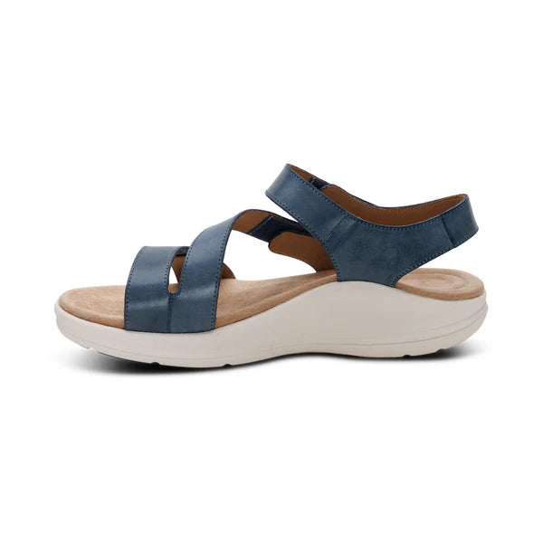 Aetrex Women's Savannah Sandal in Hazy Blue