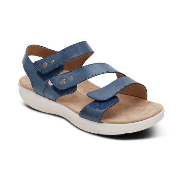 Aetrex Women's Savannah Sandal in Hazy Blue
