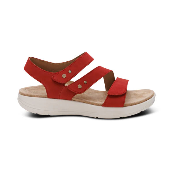 Aetrex Women's Savannah Sandal in Red