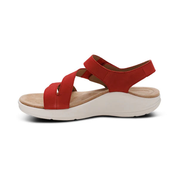 Aetrex Women's Savannah Sandal in Red