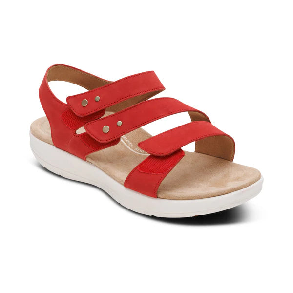 Aetrex Women's Savannah Sandal in Red