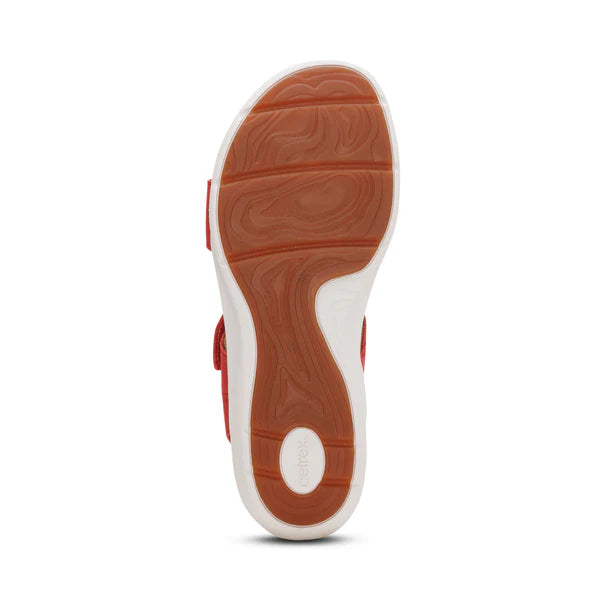 Aetrex Women's Savannah Sandal in Red