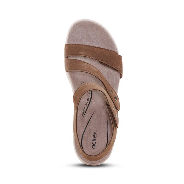 Aetrex Women's Savannah Sandal in Taupe