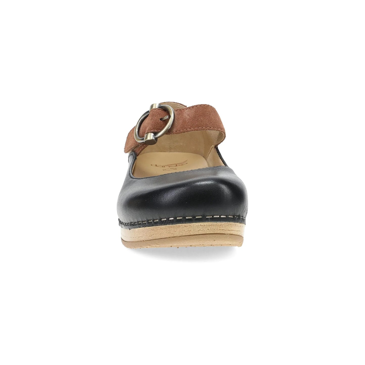 Dansko Women's Bonny Heeled Mary Jane in Black/Luggage Nubuck
