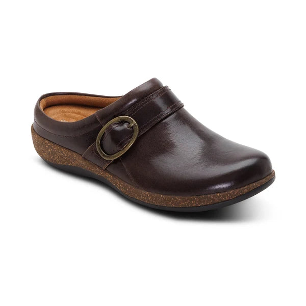 Aetrex Women's Daphne Slip On Clog in Dark Brown