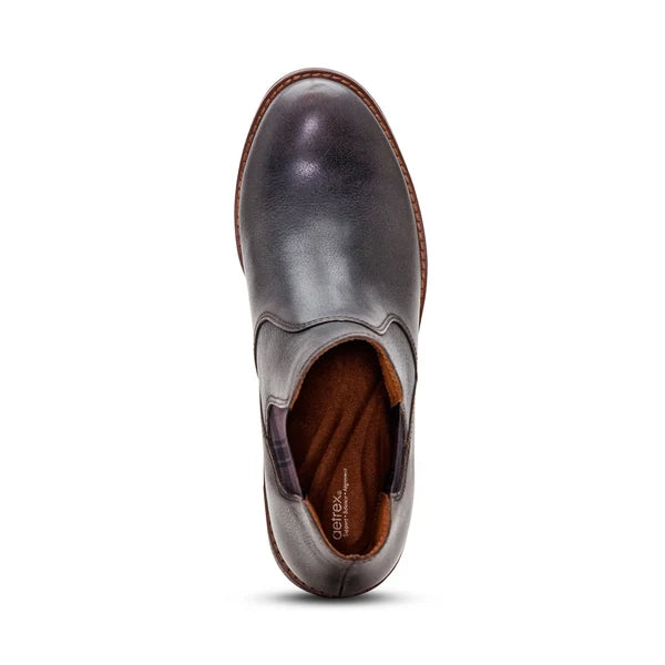 Aetrex Women's Kaylee Pull On Chelsea Boot in Iron