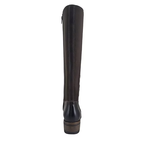 Salvia Women's Capri Tall Heeled Side Zip Boot in Cafe Pull Up
