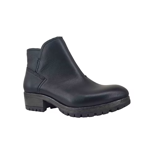 Salvia Women's Cally Heeled Low Side Zip Waterproof Boot in Black