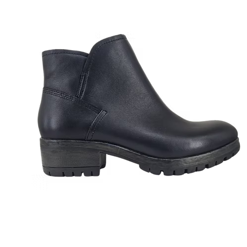 Salvia Women's Cally Heeled Low Side Zip Waterproof Boot in Black