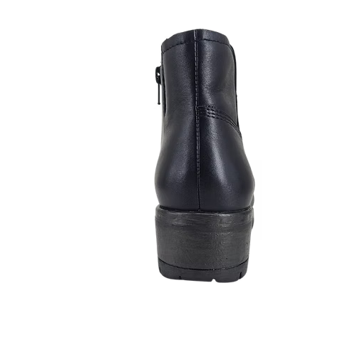 Salvia Women's Cally Heeled Low Side Zip Waterproof Boot in Black