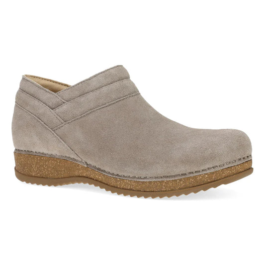 Dansko Women's Muriel Side Zip Suede Shootie in Taupe