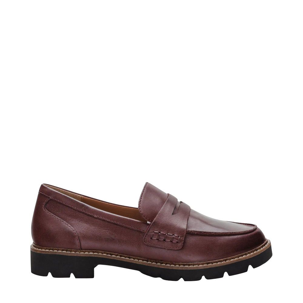 Side (right) view of Aetrex Collette Leather Loafer for women.