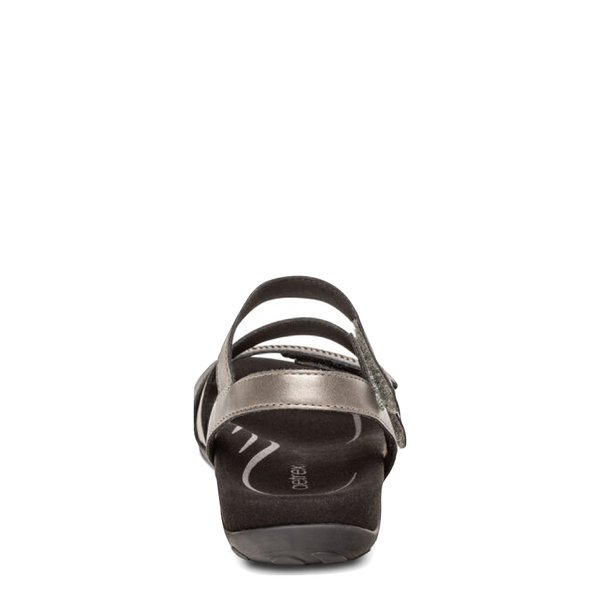 Aetrex Women's Gabby Adjustable Quarter Strap Sandal (Black Multi)