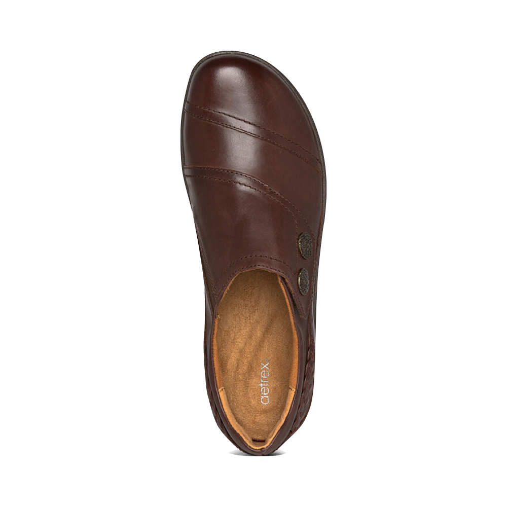 Top-down view of Aetrex Karina Slip On for women.