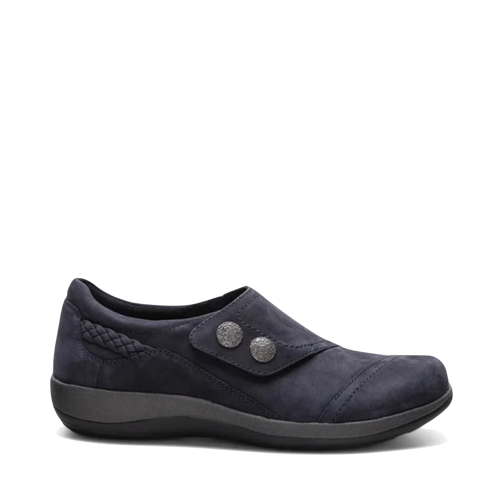 Side (right) view of Aetrex Karina Slip On for women.