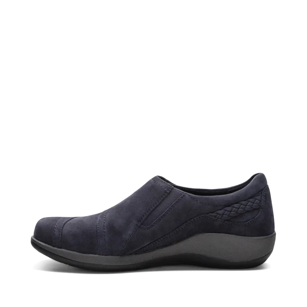 Side (left) view of Aetrex Karina Slip On for women.