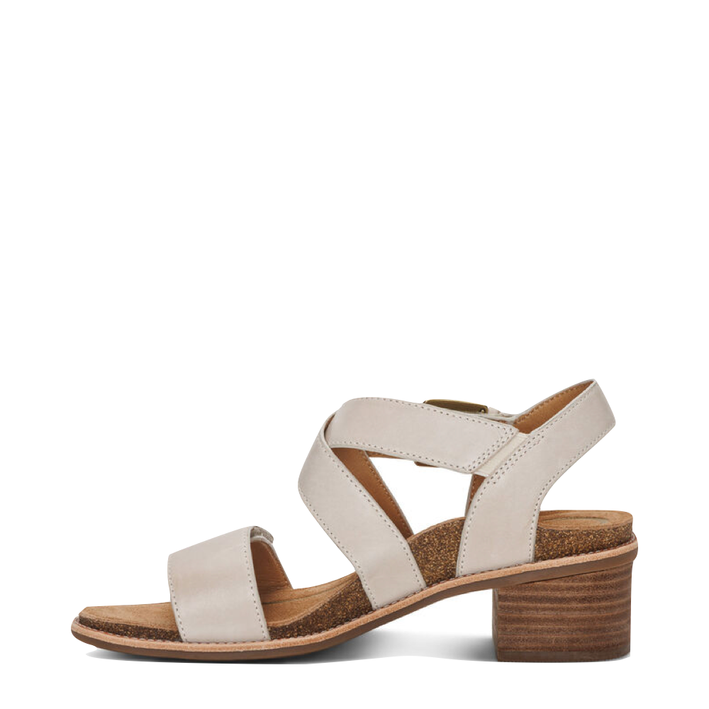 Side (left) view of Aetrex Kristin Arch Support Block Heel Sandal for women.