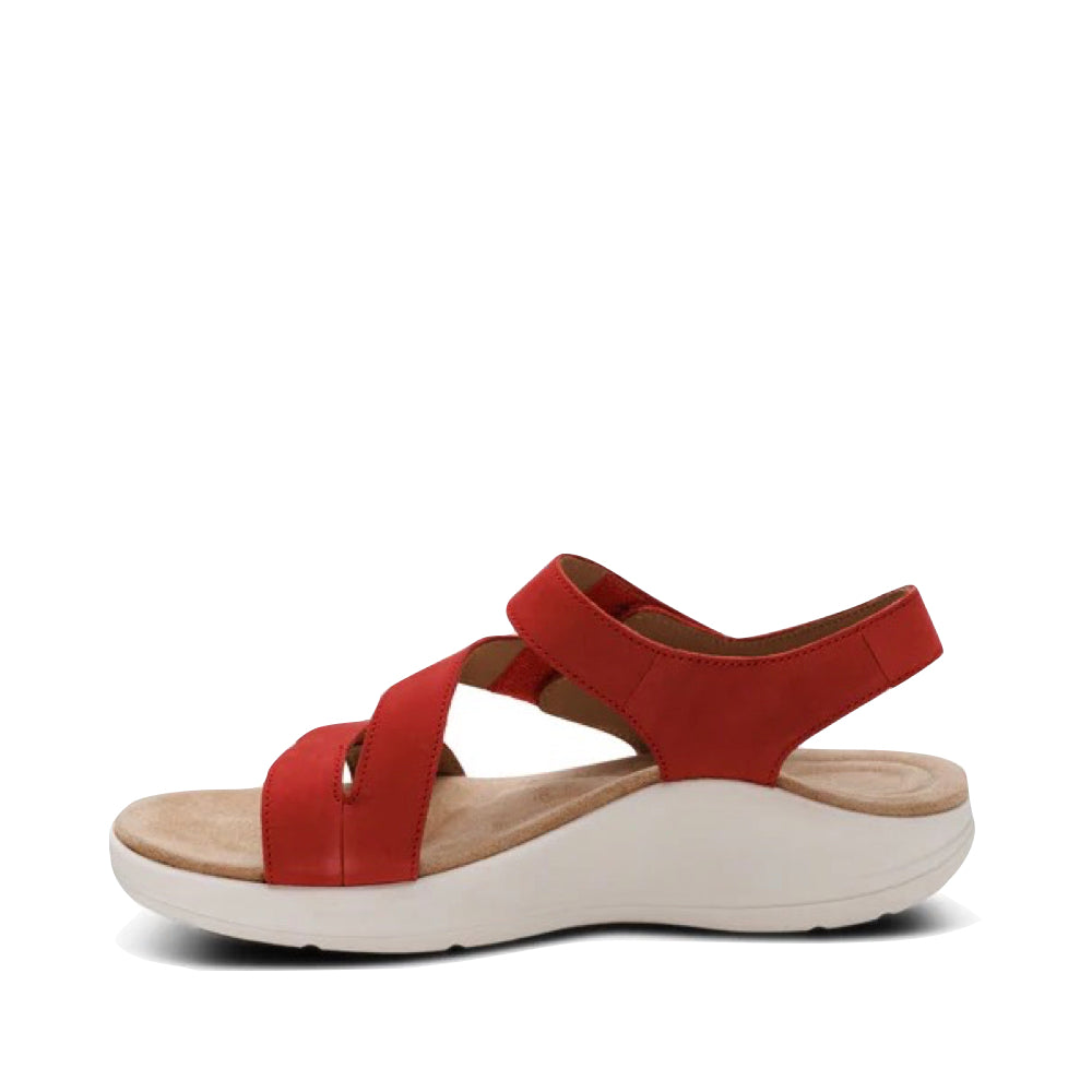 Side (left) view of Aetrex Savannah Sandal for women.