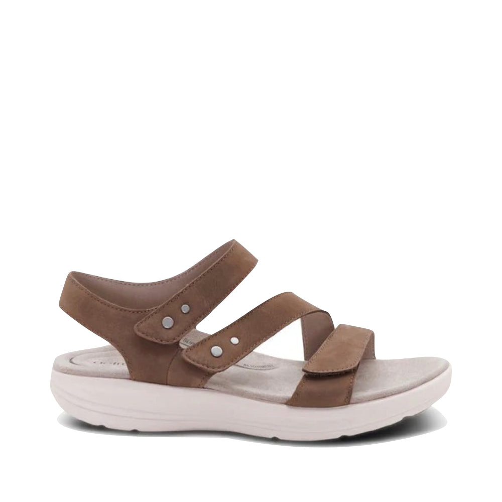 Side (right) view of Aetrex Savannah Sandal for women.