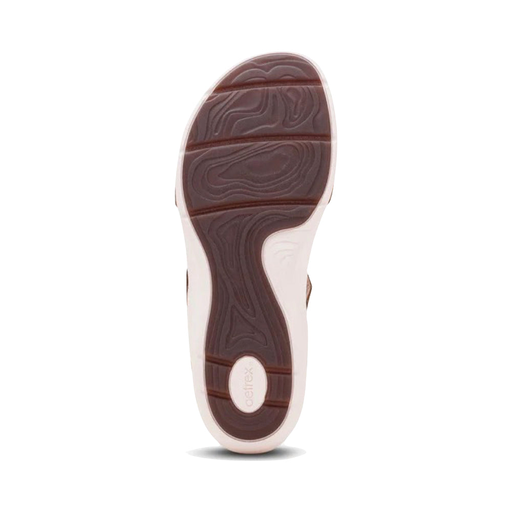 Bottom view of Aetrex Savannah Sandal for women.