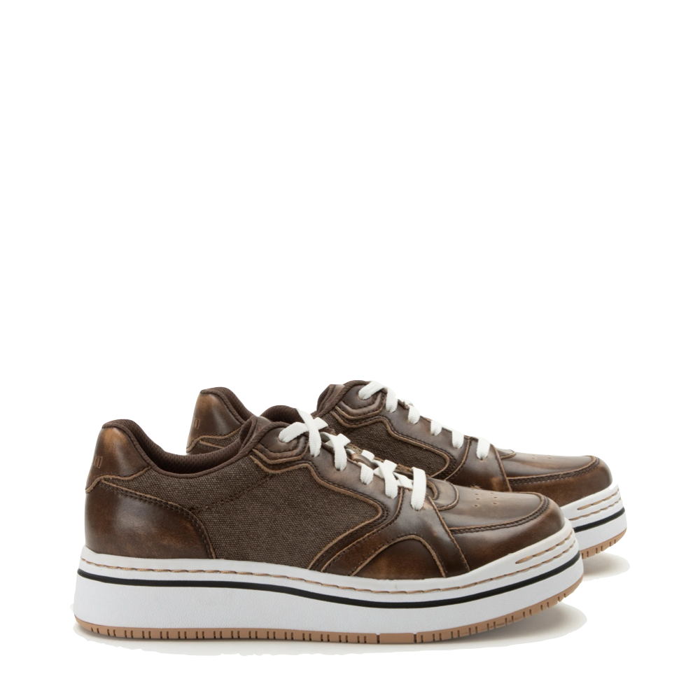 Side (right) view of Alegria Alyster Platform Sneaker for women.