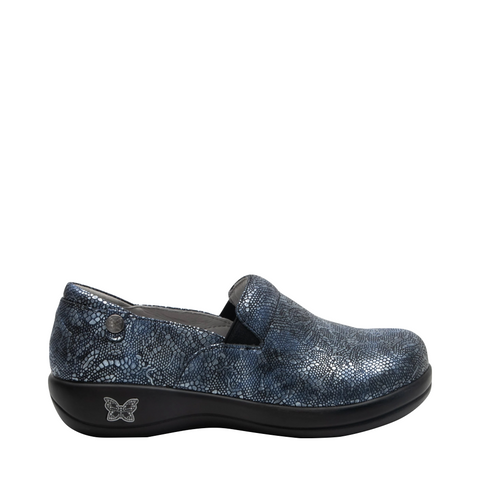 Alegria Women's Keli Slip Resistant Slip On in Pewter Lace