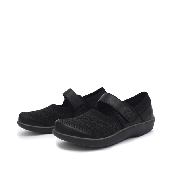 Alegria Women's TRAQ Qutie Slip Resistant Mary Jane in Black Multi
