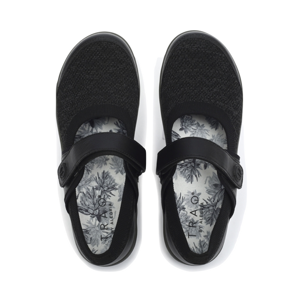 Alegria Women's TRAQ Qutie Slip Resistant Mary Jane in Black Multi