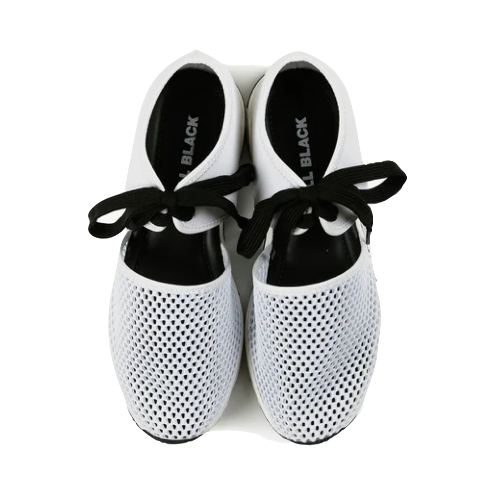 Top-down view of All Black Amazing Mesh Sneaker for women.