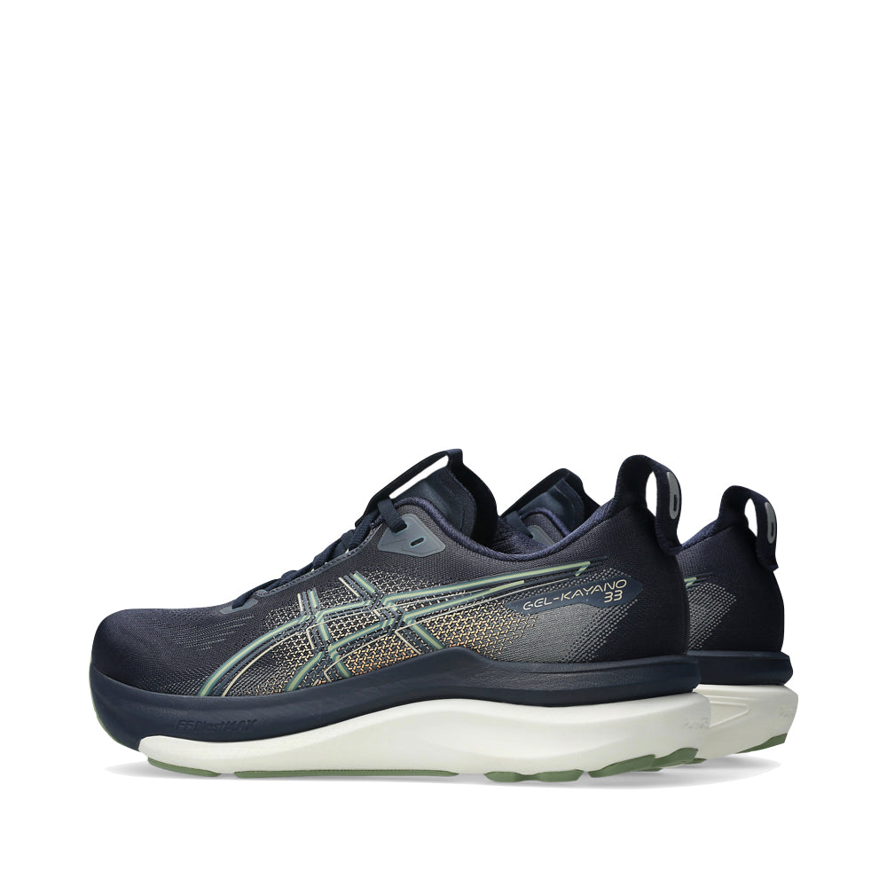 Heel view of Asics Gel-Kayano 33 Sneaker for men.