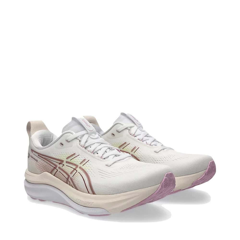 Mudguard and Toe view of Asics Gel-Kayano 33 Sneaker for women.