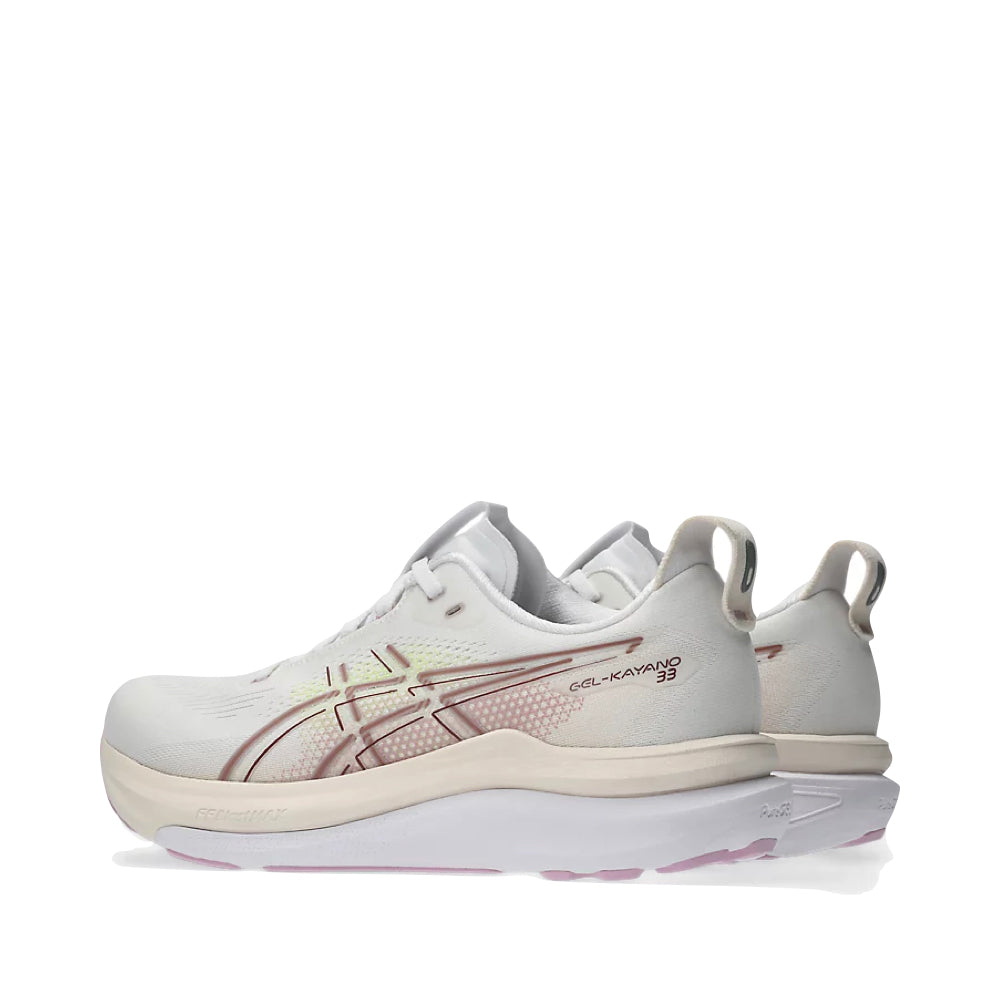Heel view of Asics Gel-Kayano 33 Sneaker for women.