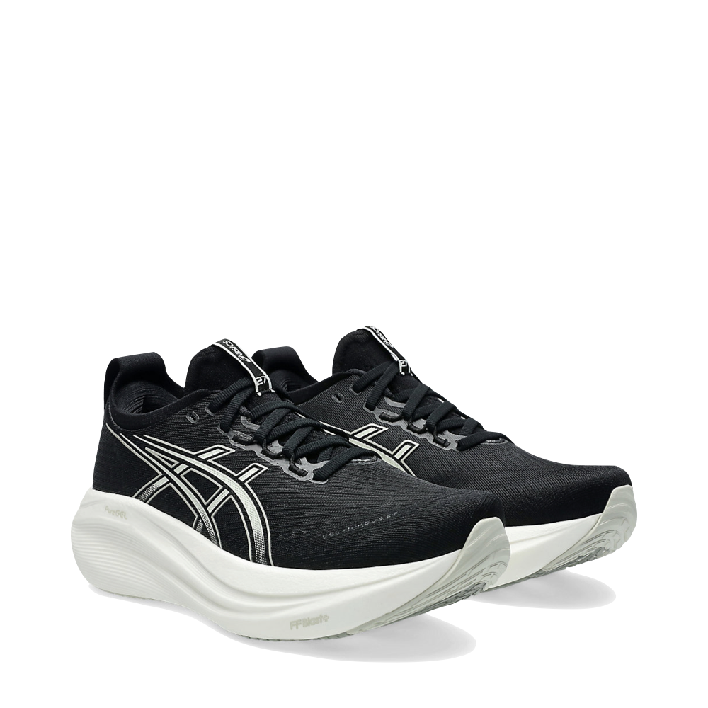 Mudguard and Toe view of Asics Gel Nimbus 27 Sneaker for women.