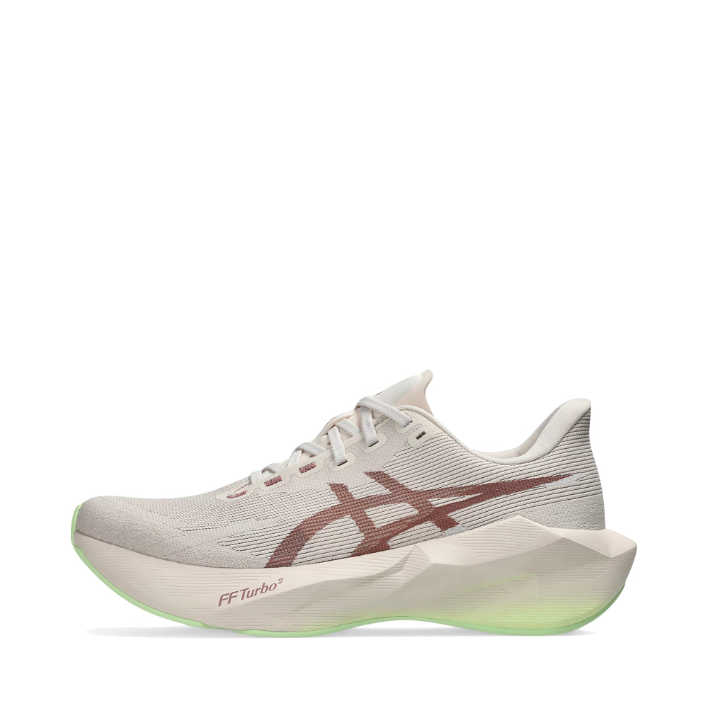 Side (left) view of Asics Novablast 6 Sneaker for women.