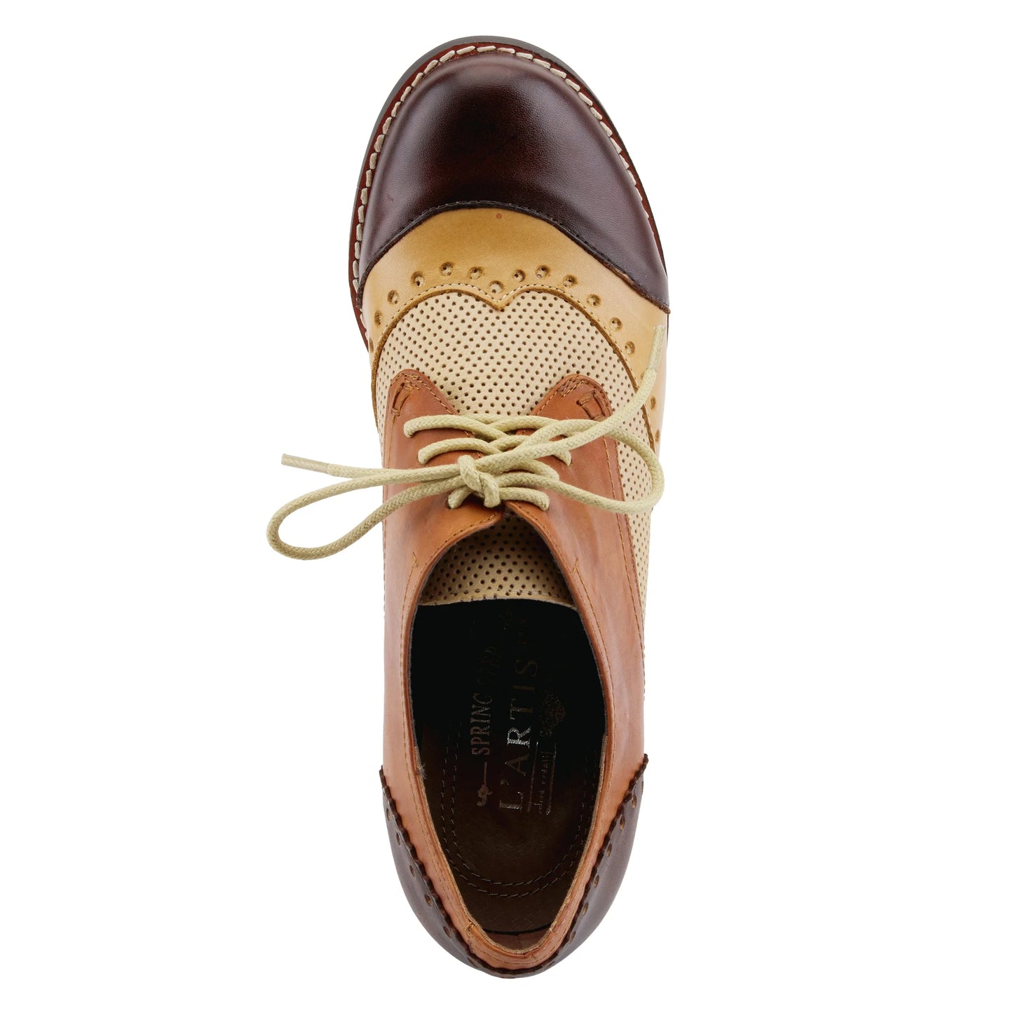 Spring Step Women's Bardot Tie Heel in Brown Multi