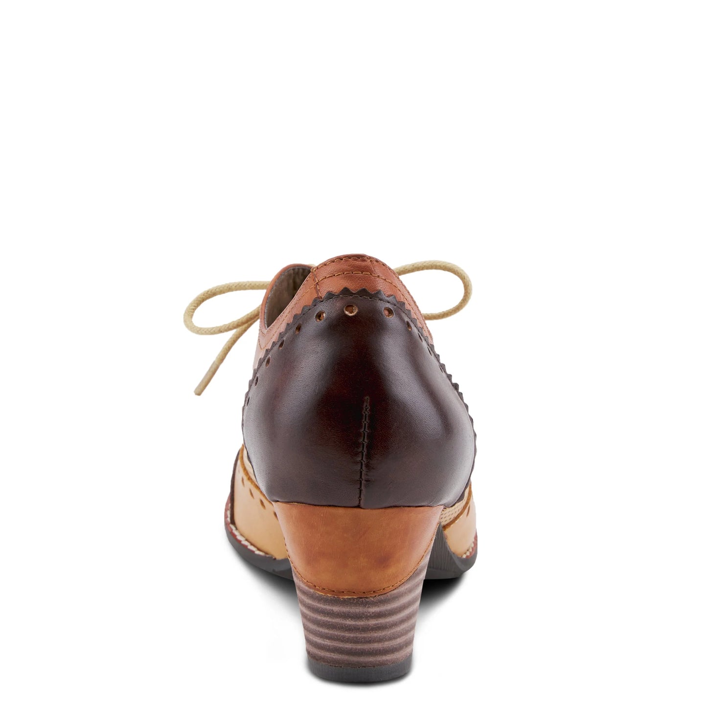 Spring Step Women's Bardot Tie Heel in Brown Multi