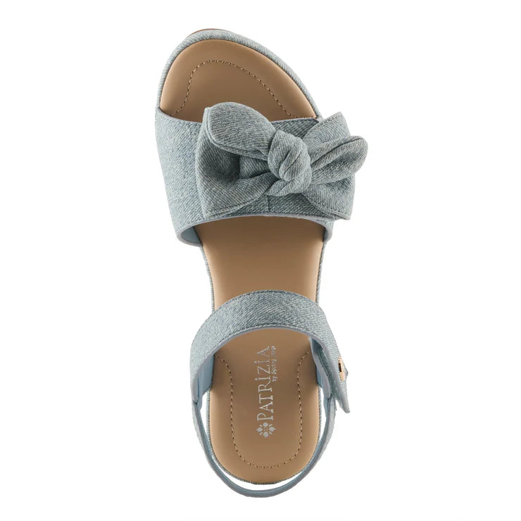 Spring Step Women's Bowdee Heeled Sandal in Denim