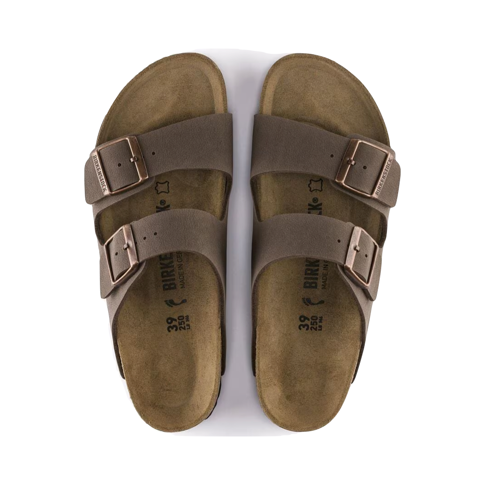 Birkenstock Arizona Birkibuc Sandal in Mocha