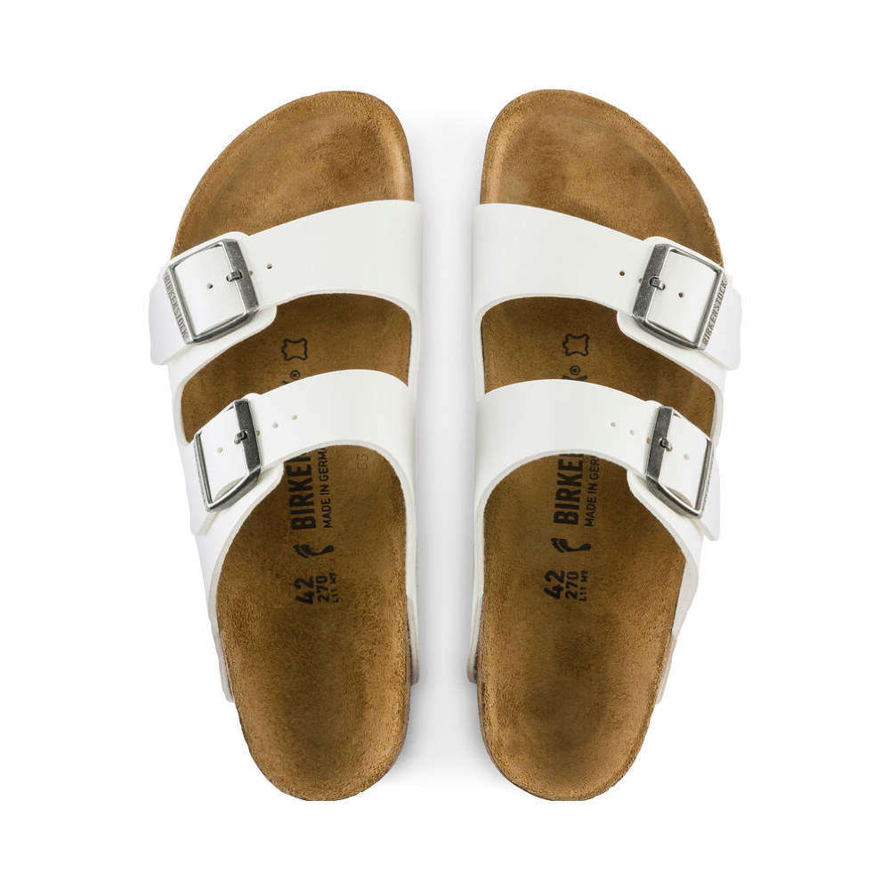 Top-down view of Birkenstock Arizona Birko-Flor Sandal for unisex.