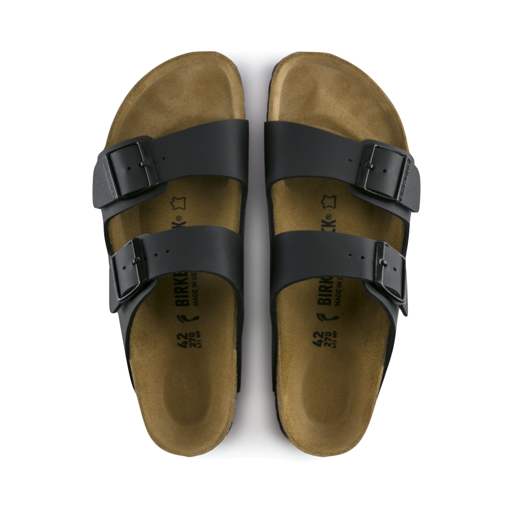 Top-down view of Birkenstock Arizona Birko-Flor Sandal for unisex.
