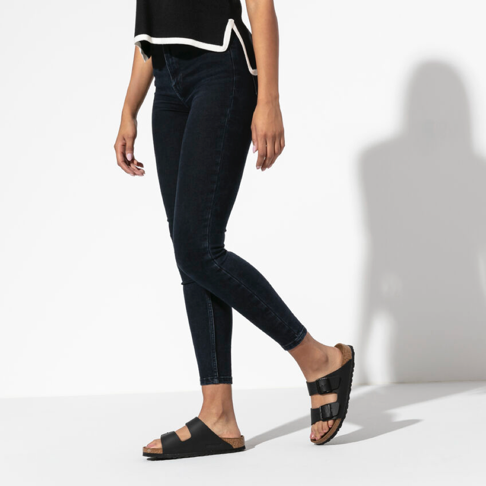 Model view of Birkenstock Arizona Birko-Flor Sandal for unisex.