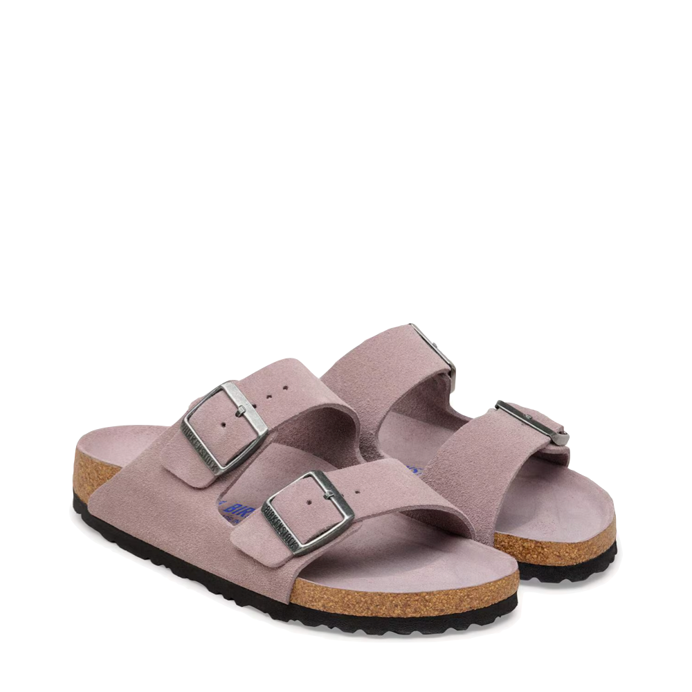 Toe view of Birkenstock Arizona Suede Soft Footbed Sandal. 