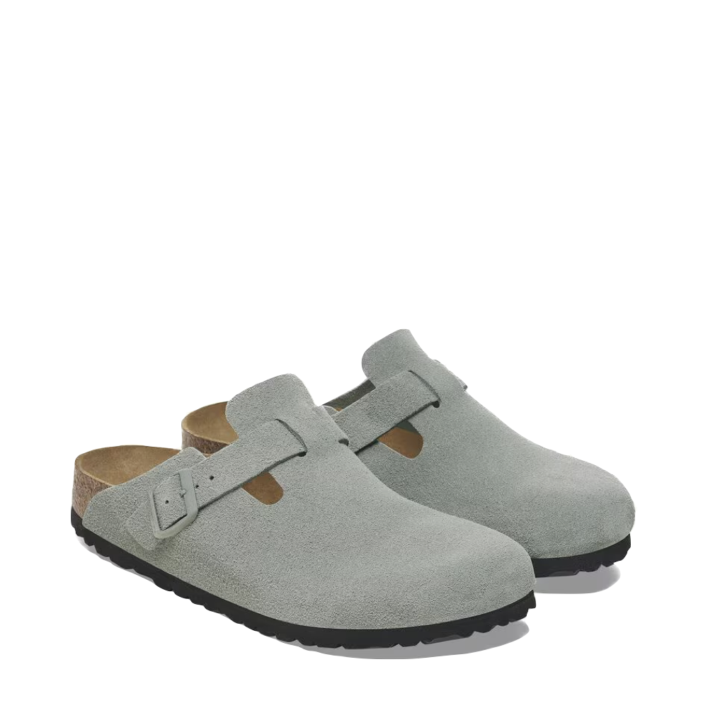 Toe view of Birkenstock Boston Suede Soft Footbed Clog.