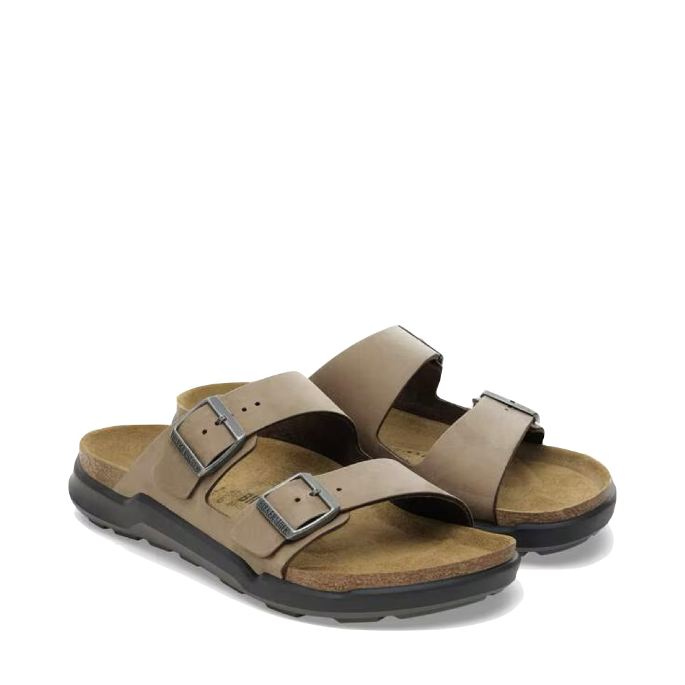 Birkenstock Men's Arizona Crosstown Oiled Leather Sandal in Tobacco
